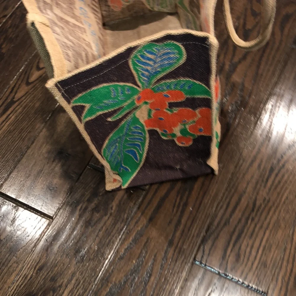 Trader Joe’s coffee beans burlap tote bag
